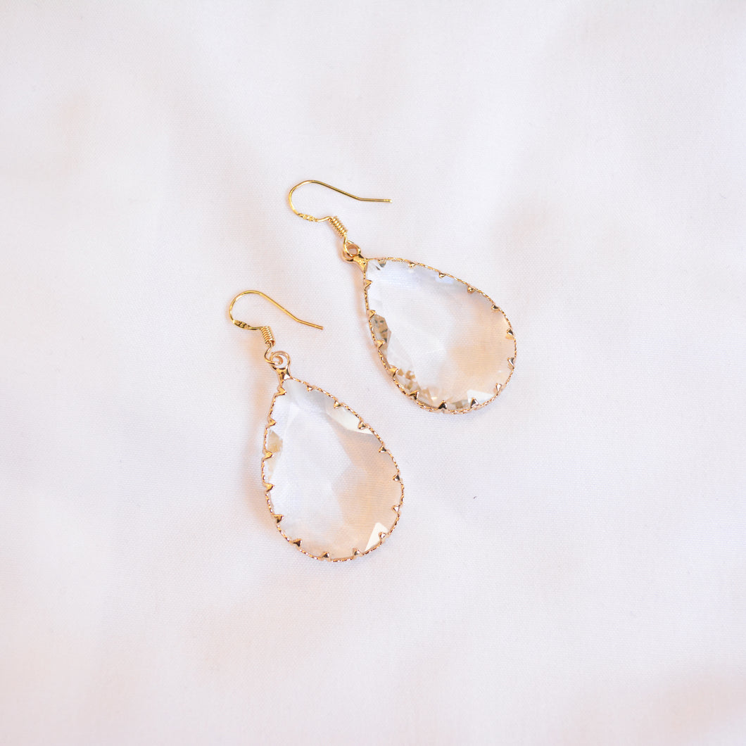 gold dangle crystal earrings jess lux accessories  earrings for women